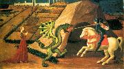 UCCELLO, Paolo St George and the Dragon qt oil painting on canvas